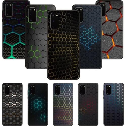 Phone Case For SamSung Galaxy S Note 10 20 7 6 9 8 Plus Edge E Ultra Lite Black Cover Coque Trend irregular Geometric Shape