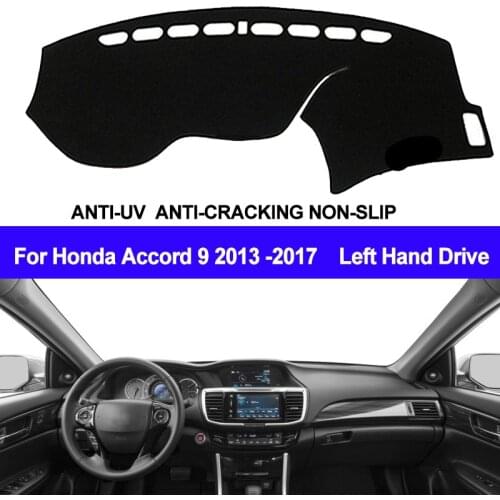 TAIJS Car Dashboard Cover For Honda Accord 9 2013 2014 2015 2016 2017 Dash Mat Dash Board Pad Carpet Automobile Dashmat Anti-UV
