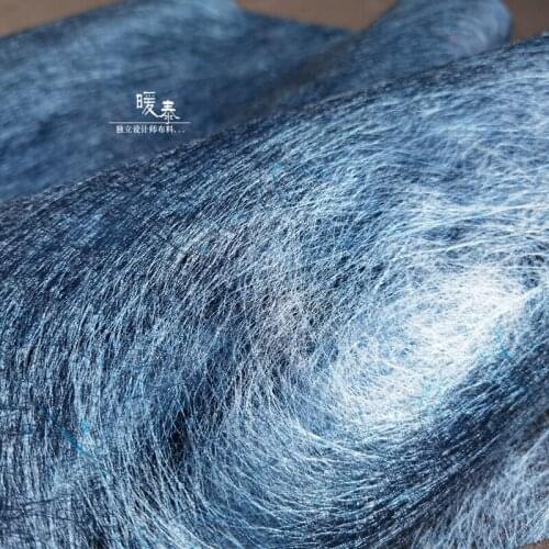 Aqua Blue Linear Texture Fabric DIY Patches Artificial Flower Decor Photo Props Background Clothes Creative Designer Fabric