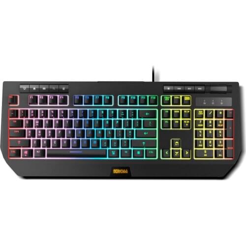 KROM Kuma hybrid keyboard PC Gaming QWERTY (with ”ñ ñ)- Anti-ghosting, game mode, with mobile support, RGB with 4 effects, USB