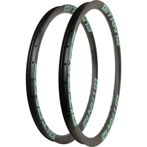BITRANZ 29er XC hookless MTB Carbon Rims 30mm width 30mm depth UD 3K 12K TWILL Tubeless Mountain bike Wheels 24h 28h 32h or 650B