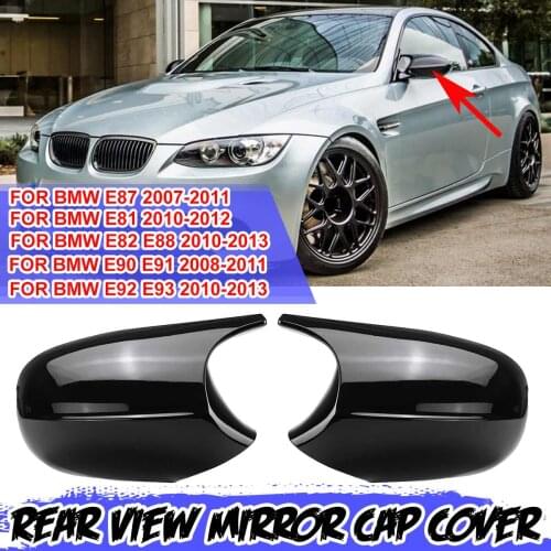 M3 Style ABS 2x Car Rear View Mirror Cover Cap Shell Mirror Covers For BMW E81 E82 E87 E88 E90 E91 E92 E93 2010-2013 LCI Model