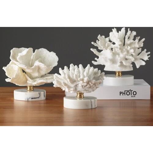 Nordic Style Creative Coral Ornaments Home Decoration Cafe Restaurant Decoration Living Room TV Cabinet Home Decoration Crafts