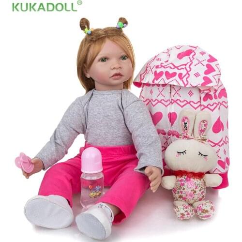 KUKADOLL 60 CM Beautiful Princess Baby Doll Cloth Body Dress Up Doll Well Package Kids Christmas Gifts