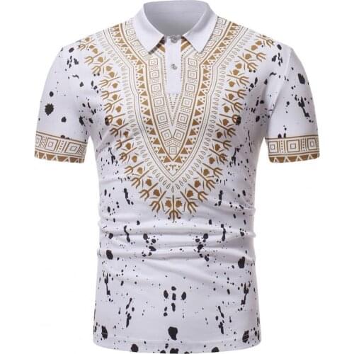 80%HOT T-shirt African Turk Printed Breathable Polyester Short Sleeve Men Shirts for Travel