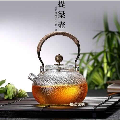 Copper Handles Loop-Handled Teapot Heat Resistant Glass Tea Brewing Pot Electric Ceramic Stove Exclusive Tea Brewing Pot