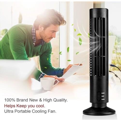 Mini Portable USB Powered Tower Shape PC Laptop Fan Desktop Cooling Fan Bladeless Notebook Air Conditioner Low Noise