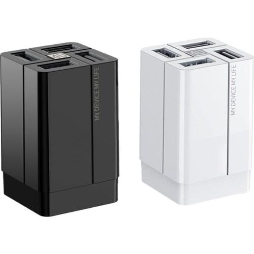 4U multi-function 3.4A fast charging usb adapter RP-U43 smart chip high current Folding plug charger for iphone huawei xiaomi