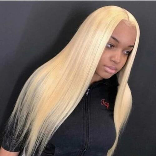 Fashion Synthetic Wigs #613 Blonde Body Wave Hair Middle Part Lace Heat Resistant Glueless Long Wigs for Black Women 24inch