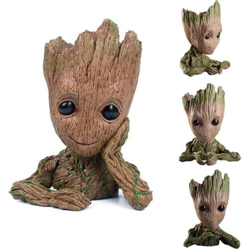Cartoon Tree Man Groot Aquarium Decor Fish Tank Ornament Stone Cave for Fish Shrimp Water Plant Bonsai Pot Shelter for Cichlid