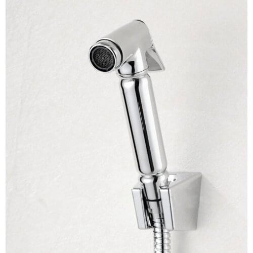Solid brass chrome Women Handheld Bidet Shower angle valve set /Portable bidet with ABS shower holder BD217