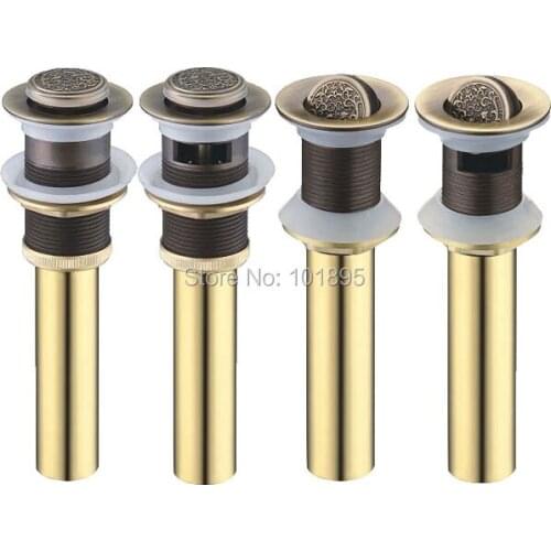 New Fashion 2 Style with Gold and Bronze Colors Brass Basin Drain L17123