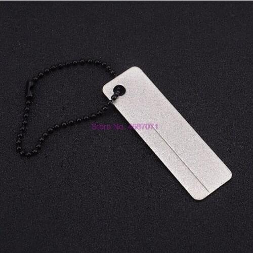 By DHL 1000pcs Pocket Diamond Stone Sharpener Keychain for Fish Hook Finger Nail File Outdoor Camping Sharpeners Tool Portable