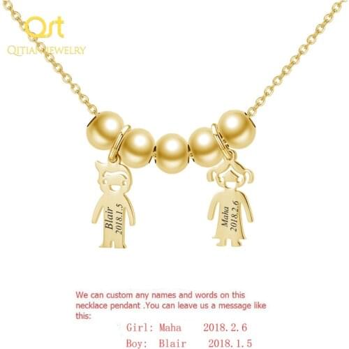Personalized Kids Pendant Necklace Custom Any Name For Mom & Kids Family Necklaces For Women Men Jewelry Accessories Gift