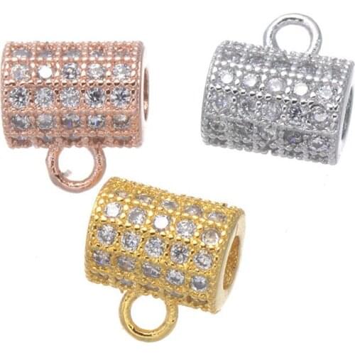 Popular Style Jewelry Beads Zircon Micro Pave Jewelry Accessories High Quality Loose Beads For Jewelry Making DIY 5PCS CHF146