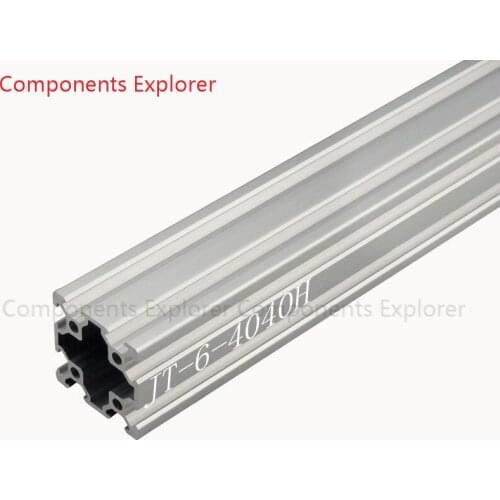 Arbitrary Cutting 1000mm 4040 V slot,double slot Aluminum Extrusion Profile,Silvery Color