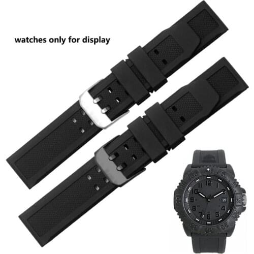 PEIYI watchband rubber watch strap waterproof silicone wristband bracelet watchband wristwatches band 23mm watch accessories