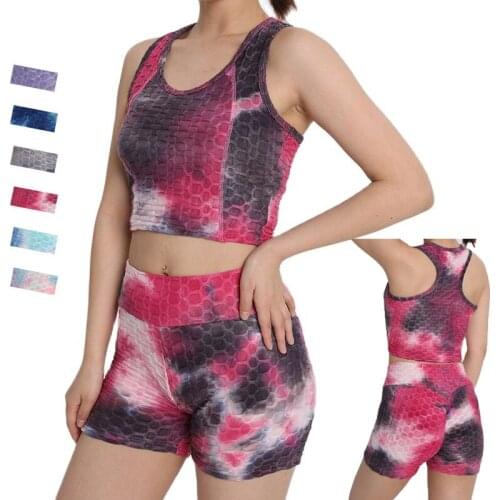 Jogging Suits 2 Piece Set Women Workout Clothes Gym Fitness Yoga Suit Athletic Wear Yoga Outfits Cropped Top Shorts Tights Set