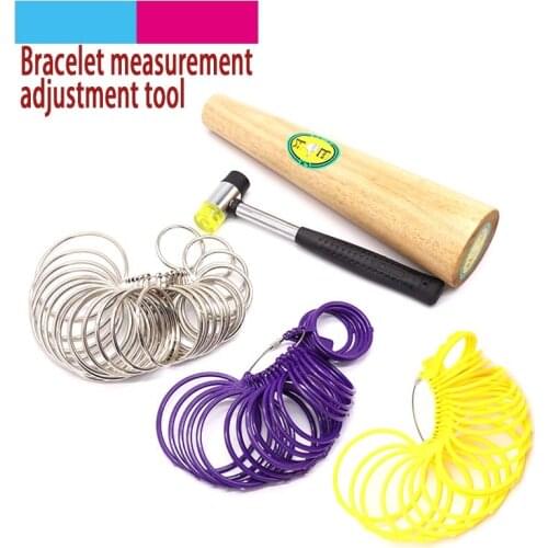 Jeweler Rubber Hammer 1-27 Bracelet Size Metal Ring Mandrel Artifice Size Gauge Circle Models Jewelry Tools Measuring Tools
