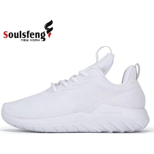 Soulsfeng Womens Fashion Casual Chinese Kongfu Sneakers White Kung-fu Running Lace-up Shoes for Men Athletic Running Shoes