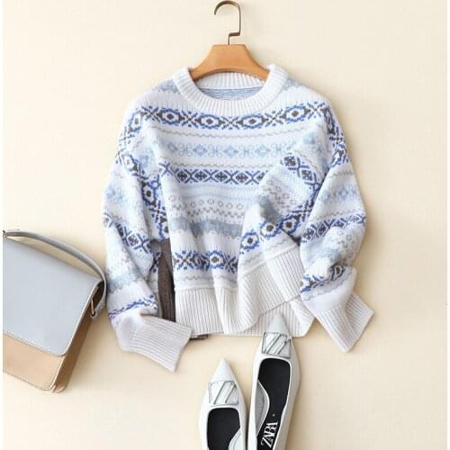 Women Designer Clothing Sweaters Cashmere High Street Geometric New Years Sweater for Women Womens New Arrival Sweaters