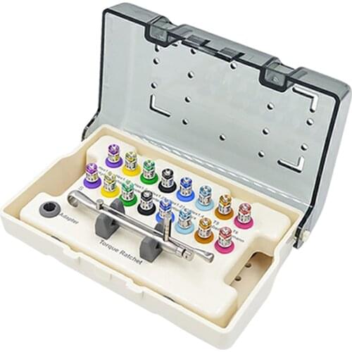 Dental Implant Torque Wrench Ratchet 10-70NCM with Screwdriver Repair Tools Drivers & Wrench Kit