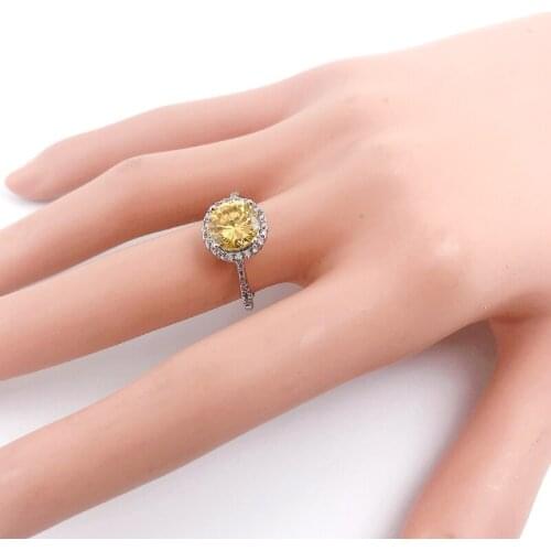 11.11 Female Rings CZ Stone Bijoux New Fashion Round Designer Rings For Women Elegant Party Wedding Jewelry Romantic Girls Gift