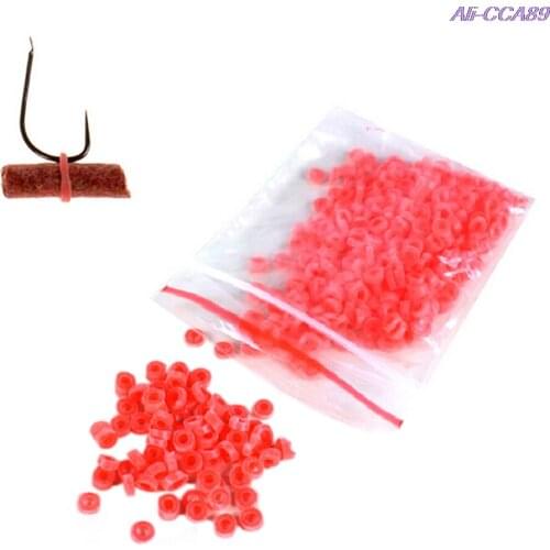 2500PCS/10bags Fish Tackle Rubber Bands For Fishing Bloodworm Bait Granulator Bait Fishing Accessories Red/Yellow Random
