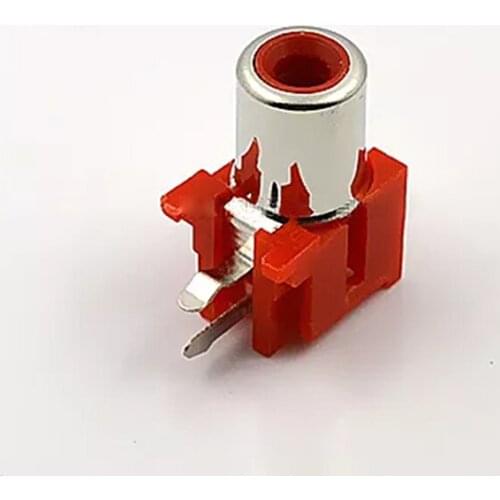 5pcs-100pcs RCA Connector Audio and Video Welding AV Audio Jack RCA Single-hole AV With the Core Plug