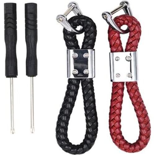 Car Woven Rope Keychain DIY Bag Pendant Key Chain Holder Car Keyrings Men Women Keychain