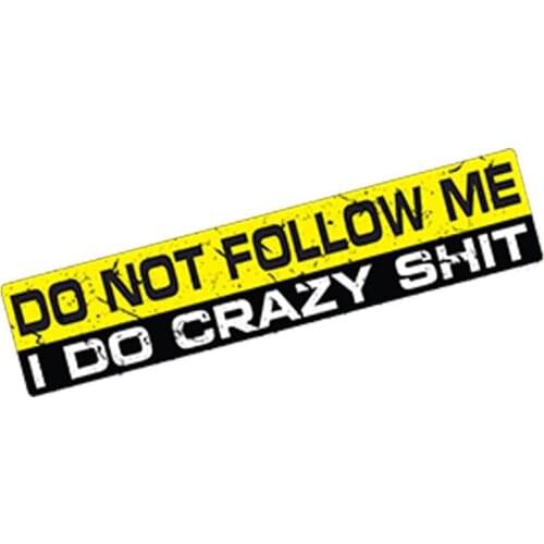 Car Styling Do Not Follow Me Decal 3D Car Sticker Vinyl Funny Dumper Jdm 4x4 Offroad SUV Waterproof Accessories 15*3cm