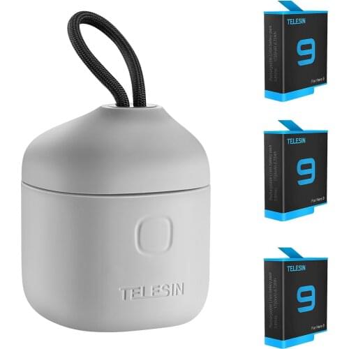 GoPro 9 Battery Fast Charger 3 Slots Battery Storage Box 1750mAh Li-ion Battery Charging Case For GoPro Hero 9 action Camera