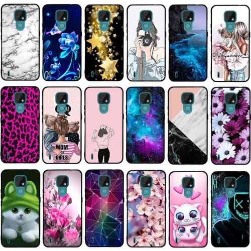 For Motorola Moto E7 G 5G Plus XT2075 Case Soft TPU Silicone Capa For Moto E7 E 7 G 5G Plus Cover Flowers Phone Coque Funda