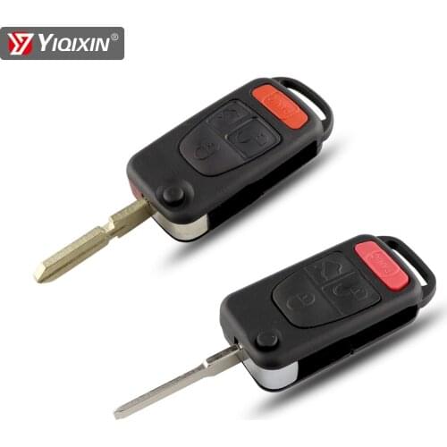 YIQIXIN 4 Buttons Folding Remote Car Key Shell Case For Mercedes Benz ML350 ML500 ML320 ML55 AMG ML430 Keyless Entry Uncut Blade