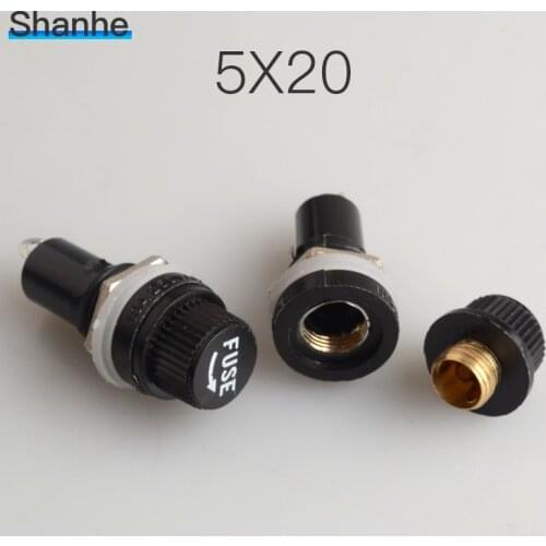 5X20 insurance tube socket fuse holder for 5*20 insurance Panel Mount Fuse Holder