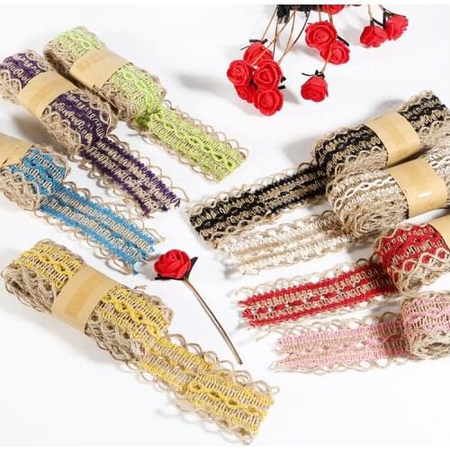 Burlap Flat Cords Hessian Vintage Rustic Hemp Jute Rope For DIY Christmas Party Centerpieces Decoration Gift Wrapping Ribbons