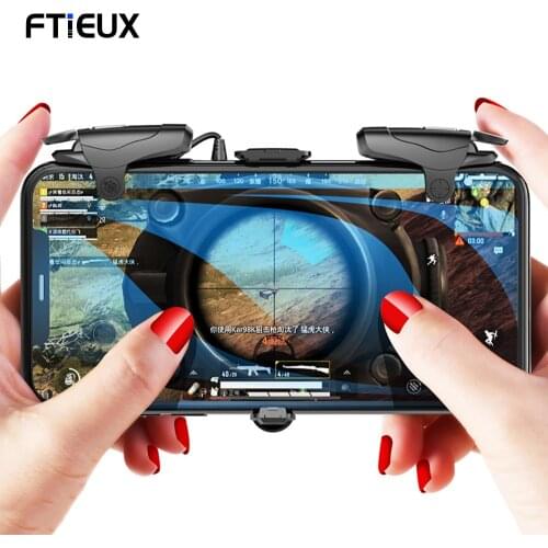 Gamepad Joystick For PUBG Joypad Mobile Game Controller Shooter Triggers L1 R1 Fire Button Aim Gamepads For Iphone Android Phone