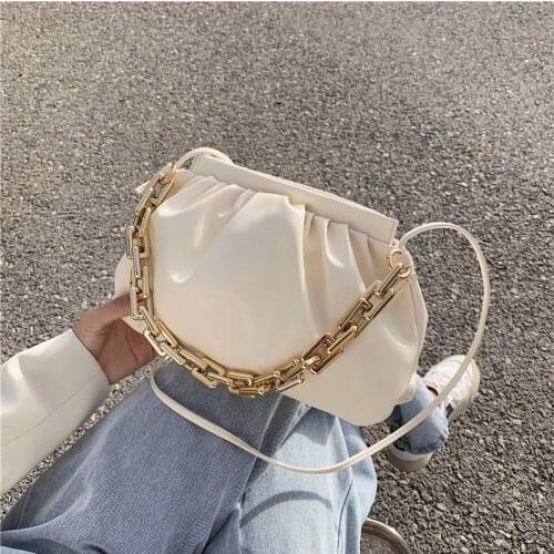Leather top handle hobo Chain shoulder crossbody bags luxury designer fashion Womens Messenger dumplings bag for women handbags