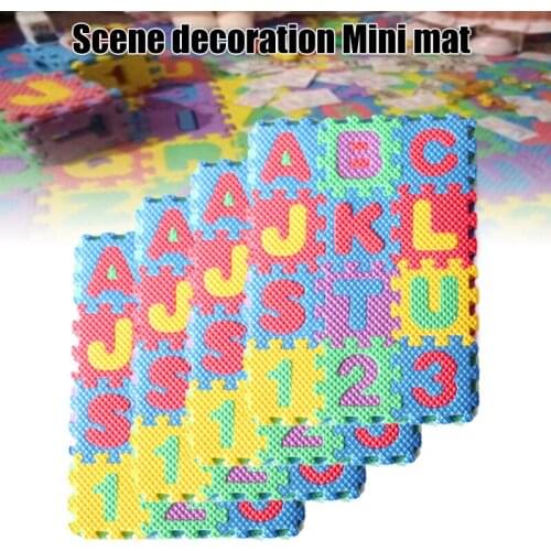 Kids Foam Puzzle Set of 36 Mini Alphabet & Number Puzzle Tiles Mat Educational Learning Toy for Toddlers Baby xqmg Drawer Shelf