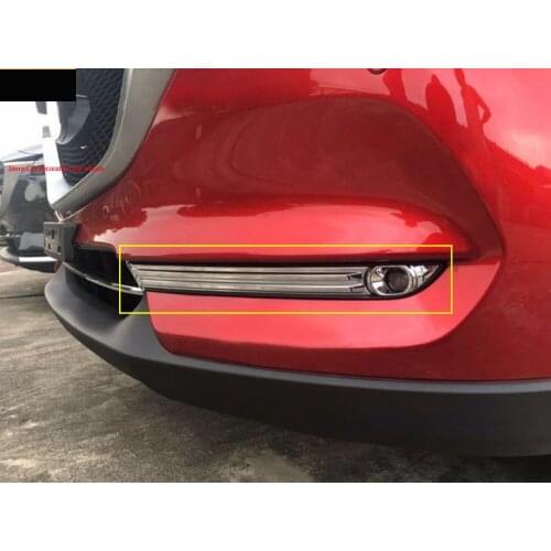 NEW ABS Chrome Front Fog Lamps Cover Trim Fog Lamp Shade Trim for Mazda CX5 CX 5 CX-5 2017 Car Accessories Styling