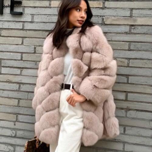 Fake Fox Fur Coat Women Winter black Fox Fur Jacket Keep Warm Fashion Luxury Female outwear men made Fur Coat