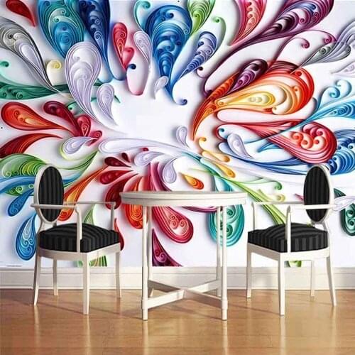 Custom Mural Wallpaper High Quality Modern Fashion Simple 3D Stereoscopic Graffiti Art Wall Painting Murals Papel Pintado Pared