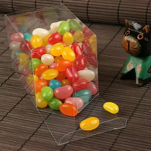 50PCS/Lot Transparent PVC Box 9x9x9cm Plastic Displays Clear PVC Gift Package Boxes Waterproof Box Candy Box Accept Custom Logo