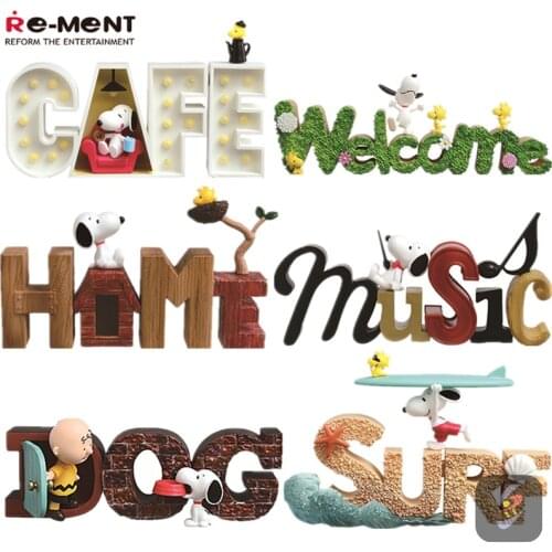 Snopyes English Alphabet Ornaments PEANUTS Snopyes Tide Play Blind Box