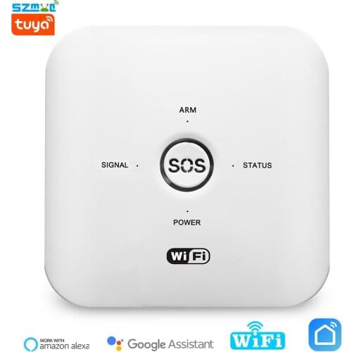 SZMYQ Wireless Tuya Smart Home Alarm System Gsm With Door Motion Sensor Wifi Security House Burglar Siren Alarms Alexa Support