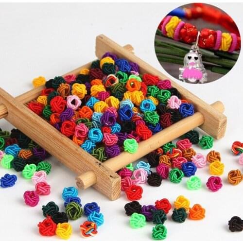 100 PCS 6mm Chinlon Tassel Jewelry Connectors Chinese Handmade Wire Buckle For Jewelry Making