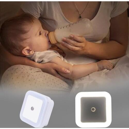 Wireless Sensor LED Night Light EU US Plug Mini Square Night Lights For Baby Children Living Room Bedroom Corridor Lighting Lamp