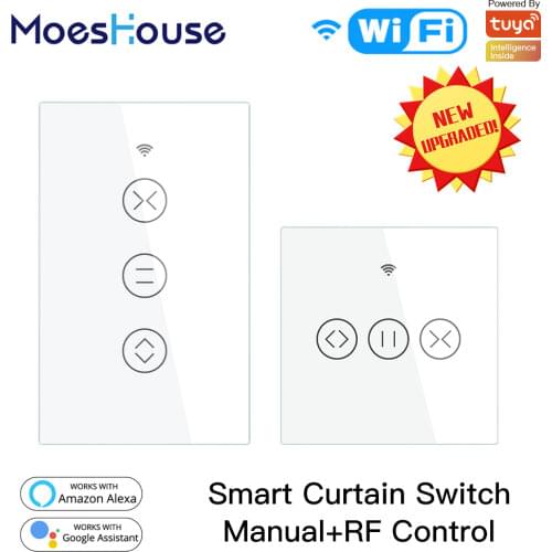 WiFi Smart Curtain Switch Smart Life Tuya for Electric Motorized Curtain Blind Roller Shutter Works with Alexa and Google Home