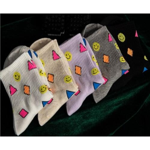 Yishine 3PK Fashion New women smiles socks AW 2020