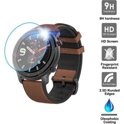 1pc 9H Tempered Glass For Xiaomi Amazfit GTR 47/42MM Screen Protector Xiomi Amazfit GTR 42 47 Mm Smart Watch Protective Film